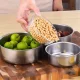 Набор кухонных мисок с крышками, 5 шт., нержавеющая сталь