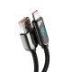 Кабель Baseus Display Fast Charging Data USB-A / USB-C 66Вт 1 м – чёрный