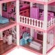 Bērnu Rotaļu Leļļu Māja ar Mēbelēm DIY Konstruktors | Kids Toy Dollhouse with Furniture Constructor