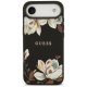 Чехол Guess Grained Flowers Classic Logo MagSafe для iPhone Air, Черный