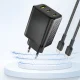 Сетевое зарядное устройство Dudao A29 GaN 2x USB-C / 1x USB-A 65W, черное