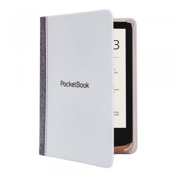 PocketBook Touch Lux 5 / Lux 4 / HD 3, Basic 2 / Lux 2 / Color Original 6'' Case Cover Wallet, White | Soma Vāciņš...