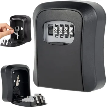 Atslēgu Metāla Seifs Skapītis ar Šifra Kodu 11,5 x 9,5 x 4cm | Metal Safe Locker for Keys with Cipher Code