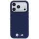 Чехол BMW M Carbon Metal Logo MagSafe для iPhone 17 Pro Max / 18 Pro Max, Navy Blue