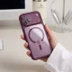 Tech-Protect MagOne CC MagSafe vāciņš un 2 aizsargstikli iPhone 18 Pro / 17 Pro, Clear Burgundy