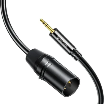 Audio kabelis Orico AXKF 3.5 mm mini jack uz XLR ligzdu 5 m, melns
