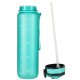 Motivational Water Bottle with Time Marker Reminder Tracker Leak-proof BPA Free, 1L, Green