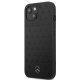 Mercedes iPhone 13 mini Case Leather Stars Pattern, Black