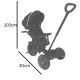 Ikonka TRIKE FIX Elite 2-in-1 trīsritenis / ratiņi, melns