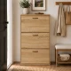 ModernHome 3 Nodalījumu Apavu Skapis 60cm Gaišs Ozols