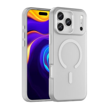 Magnētiskais abrazīvais maciņš iPhone 17 Pro Max, saderīgs ar MagSafe – matēti balts | Phone Case Cover