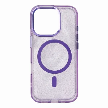 Glitter Case MagSafe iPhone 16 Pro Max vāciņš, violets