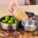 Kitchen Bowl Set with Lids, 5 Pieces, Stainless Steel