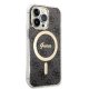 Apple iPhone 13 Pro Max 6.7\" Guess 4G Print MagSafe Case Cover (GUBPP13XH4EACSK) + Charger, Black