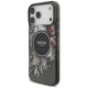 Guess IML Flowers Pearl Strap MagSafe vāciņš iPhone 18 Pro Max / 17 Pro Max, melns