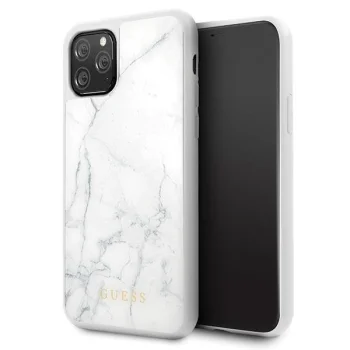 Guess iPhone 11 Pro vāciņš Marble Collection, balts
