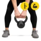 4FIZJO Cast Iron Kettlebell 6 kg, Black