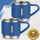 Thermos Flask 500 ml with 3 Cups, Stainless Steel, Navy Blue