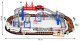 Electric Train and Car Track Set for Kids 108 Pieces