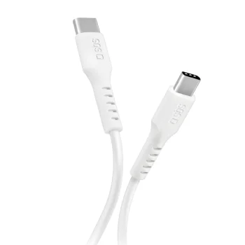 Кабель Sbs USB-C на USB-C Power Delivery 25W, 1м, белый