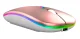 Bezvadu Bluetooth optiskā RGB LED pele ar akumulatoru, rose gold