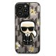 Karl Lagerfeld Flower Ikonik Karl vāciņš iPhone 13 / 13 Pro - pelēks