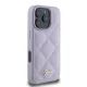 Guess iPhone 16 Pro Case Quilted Metal Logo, Light Purple