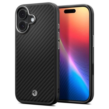 Spigen Enzo Aramid "T" MagSafe maciņš iPhone 17 - melns un sudraba | Phone Case Cover Black And Silver