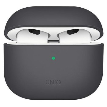 Apple Airpods 3 Gen. Uniq Etui Lino Case Cover, Grey | Чехол Кейс Бампер Обложка
