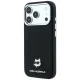 Чехол Karl Lagerfeld Grained Choupette Head Metal MagSafe для iPhone 17 Pro / 18 Pro, черный