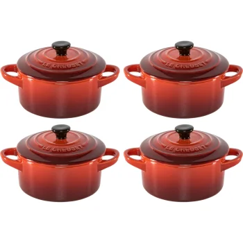 Le Creuset keraamiliste miniahjupottide komplekt, 4 tk, 0.25 l, kirsipunane