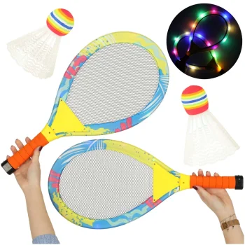 LED Light-Up Badminton Rackets with Shuttlecocks