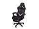 Ergonomic Swivel Gaming Chair with Retractable Footrest, Black