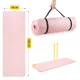 Коврик для йоги и фитнеса 4FIZJO NBR 180×60×1 см, светло-розовый