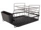 Two-Tier Dish Drainer with Tray, Black