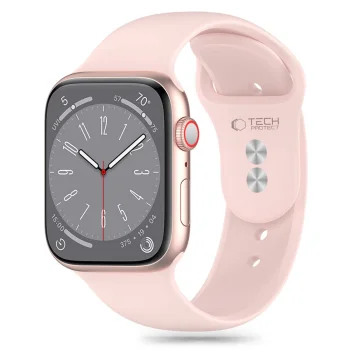Силиконовый ремешок Tech-Protect для Apple Watch 4/5/6/7/8/9/SE (38/40/41 мм) - Розовый