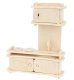 A Set of Wooden Furniture for Dolls, 34 Pcs