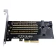 Orico ORICO-PDM2-BP PCI-E 3.0 x4 paplašināšanas karte M.2 NVMe un SATA diskiem, melna