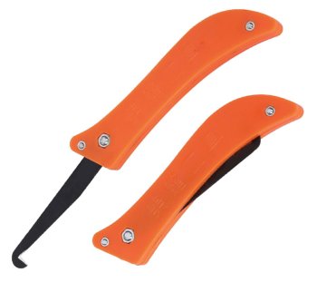 Hook scraper knife for grout removal