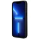 Чехол BMW для iPhone 14 Pro Max Leather Stamp Tricolor MagSafe Черный