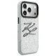 Karl Lagerfeld IML Glitter KL Diamond Logo vāciņš iPhone 17 Pro telefonam – sudraba | Phone Case Cover