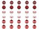 Christmas Tree Decorations, Baubles, 5 cm, 30 pcs.