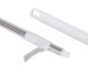 360 Spin Rotating Mop with Wheeled Bucket, 2 Microfiber Pads, White