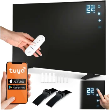 Инфракрасный обогреватель Berdsen BD-981 600 Вт, Wi-Fi, Tuya, пульт, черный