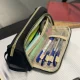 Двойной складной школьный пенал Maaleo 24502, Чёрный | Double Extendable Pencil Case