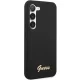Чехол Guess для Samsung Galaxy S23 Silicone Vintage Gold Logo, черный