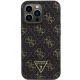 Guess iPhone 14 Pro Case 4G Triangle Metal Logo, Black
