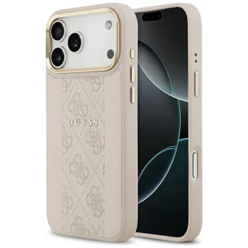 Чехол Guess 4G Stripe MagSafe для iPhone 17 Pro Max розовый