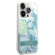Чехол Guess Flower Liquid Glitter для iPhone 14 Pro Max - зеленый