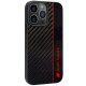 Чехол Audi Carbon Fiber Stripe для iPhone 13 / 13 Pro черный